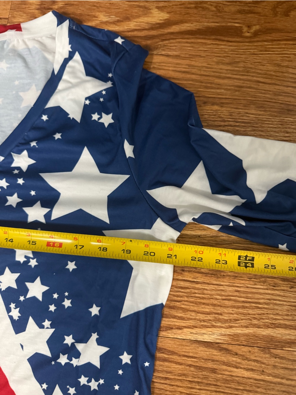 🆕 ShallWe American Independence Day patriotic v-neck long sleeve top size XL - Picture 9 of 10